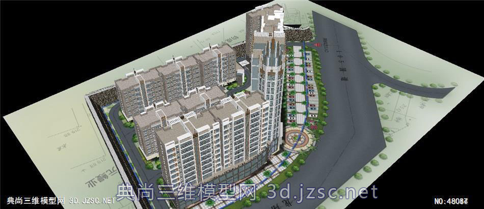 559住宅规划 su模型 3d
