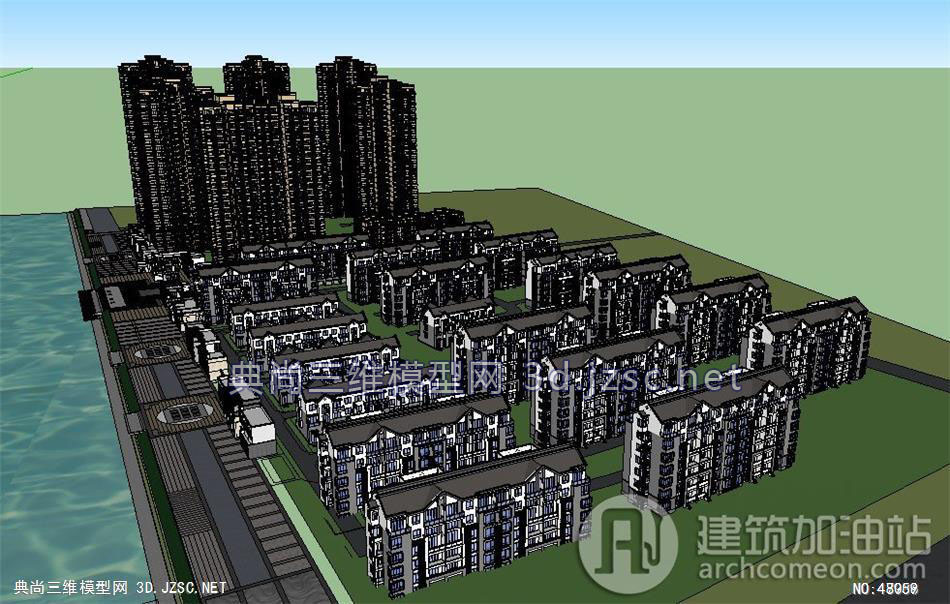 5537住宅规划 su模型 3d