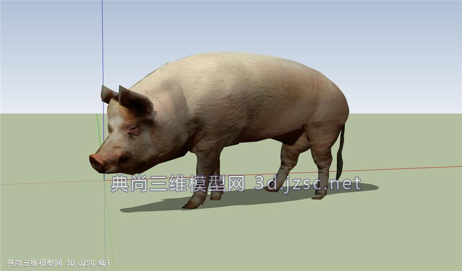 猪su3d模型