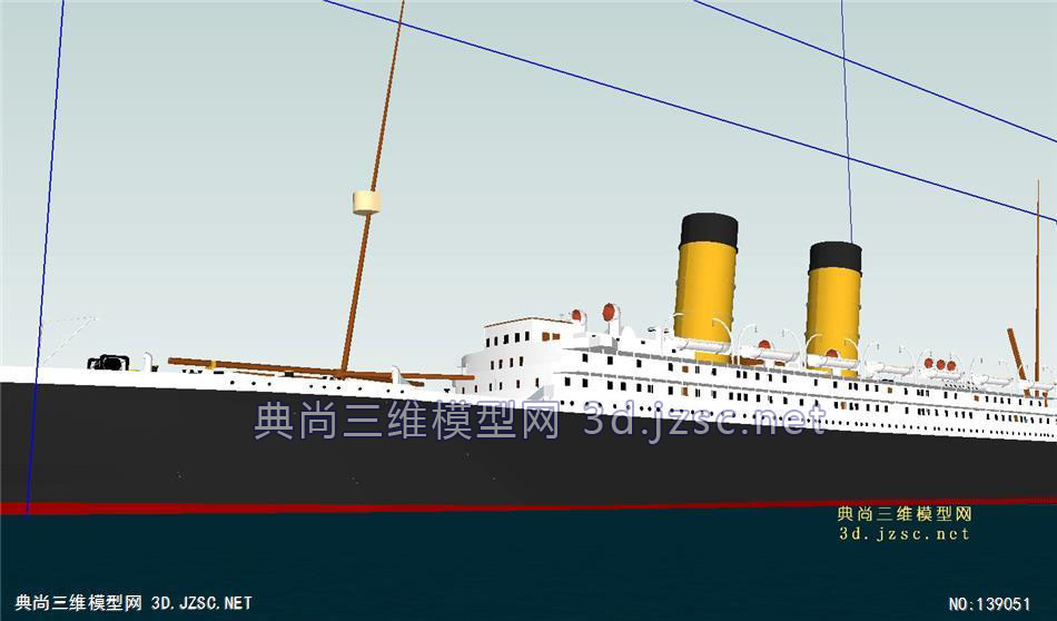 大型货轮船的SU模型-su景观模型