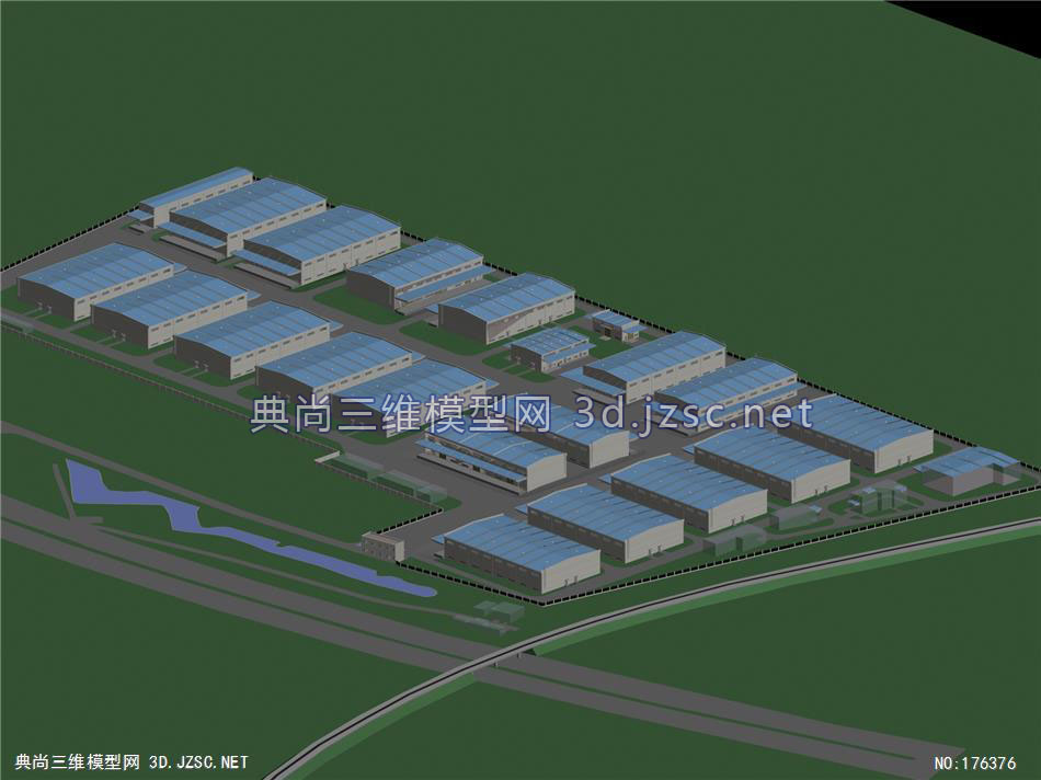 0804厂房61厂房规划模型厂工-工厂模型厂房模型