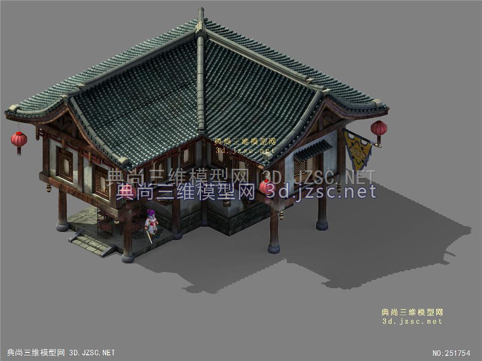 京城新规划-12 古建筑元素古代建筑古典元素 游戏模型3dmax模型