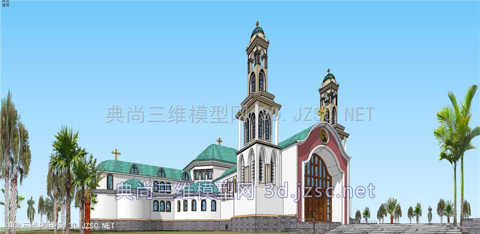 教堂 Byzantine+Church+with+tower