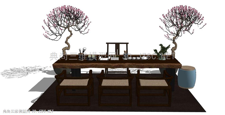 新中式桌椅套装、家具组合(20)