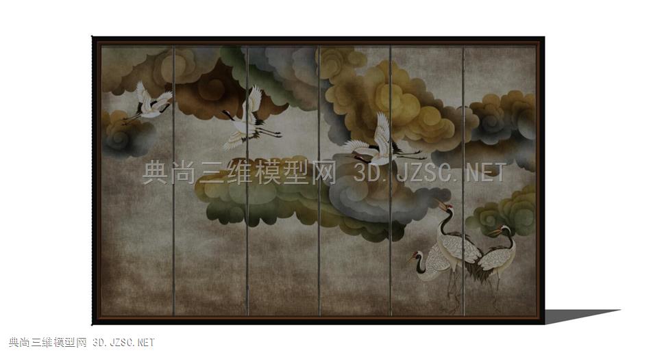 新中式沙发背景墙、软装(13)