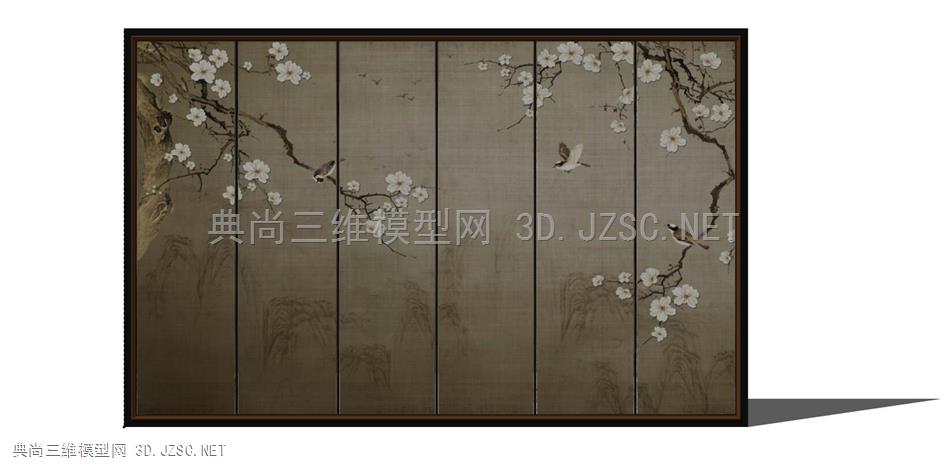 新中式沙发背景墙、软装(11)