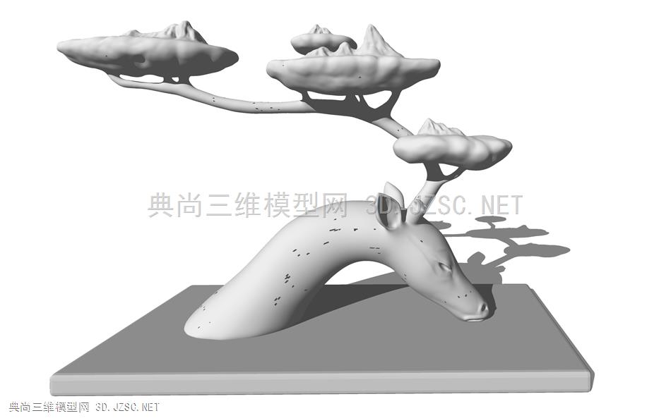 新中式远山抽象雕塑