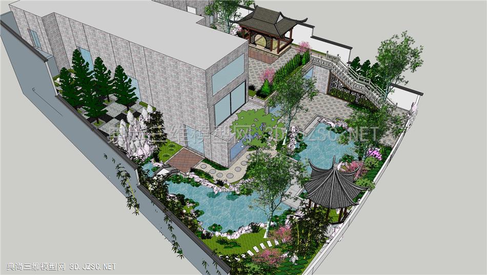 中式别墅庭院景观设计