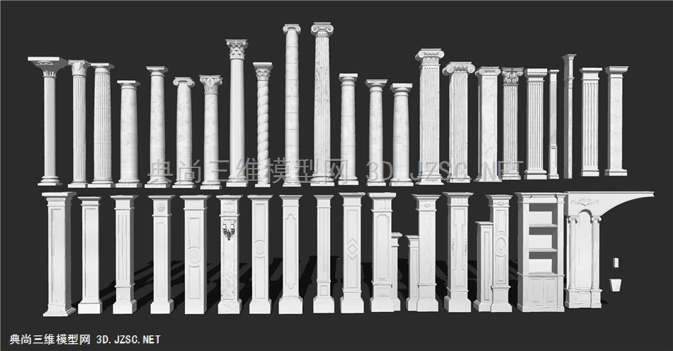 欧式罗马柱 雕花柱头 欧式柱子 石膏柱子 原创