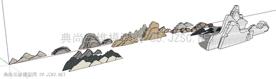 日式片石拟山石