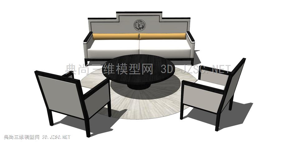 中式风格沙发茶几组合 中式沙发 台灯 茶几沙发 (15)