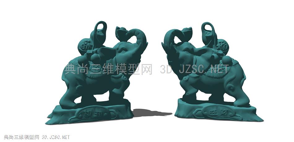 古代人物 (9) 大象雕塑 动物雕塑 吉祥物