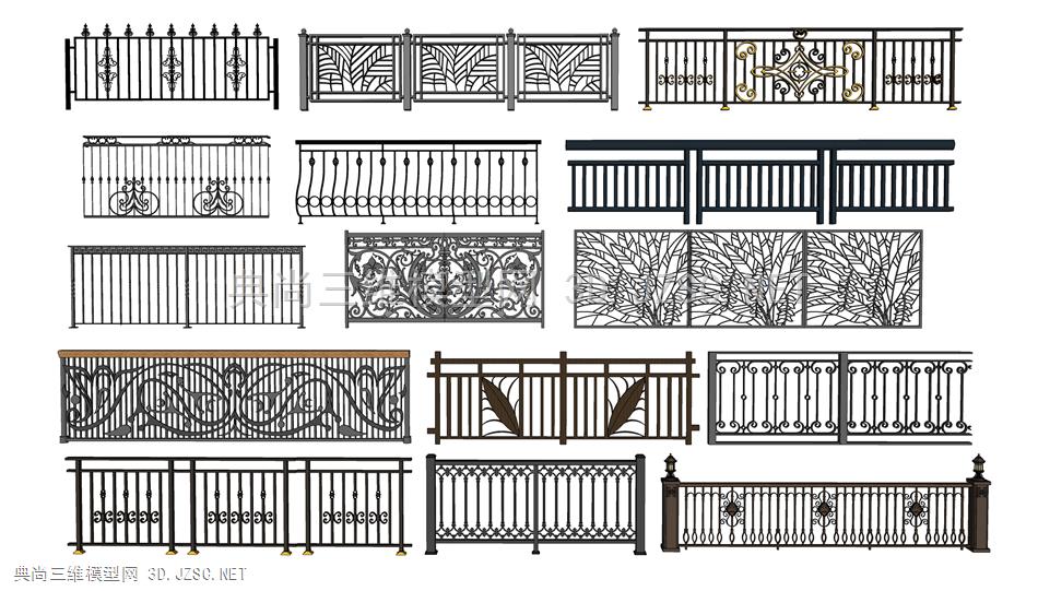 现代铁艺护栏 栏杆 围栏 楼梯扶手 金属栏杆 欧式栏杆 原创