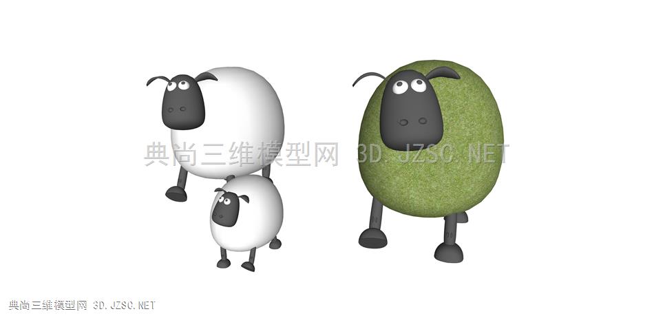 小羊模型 动物羊模型 小羊肖恩 