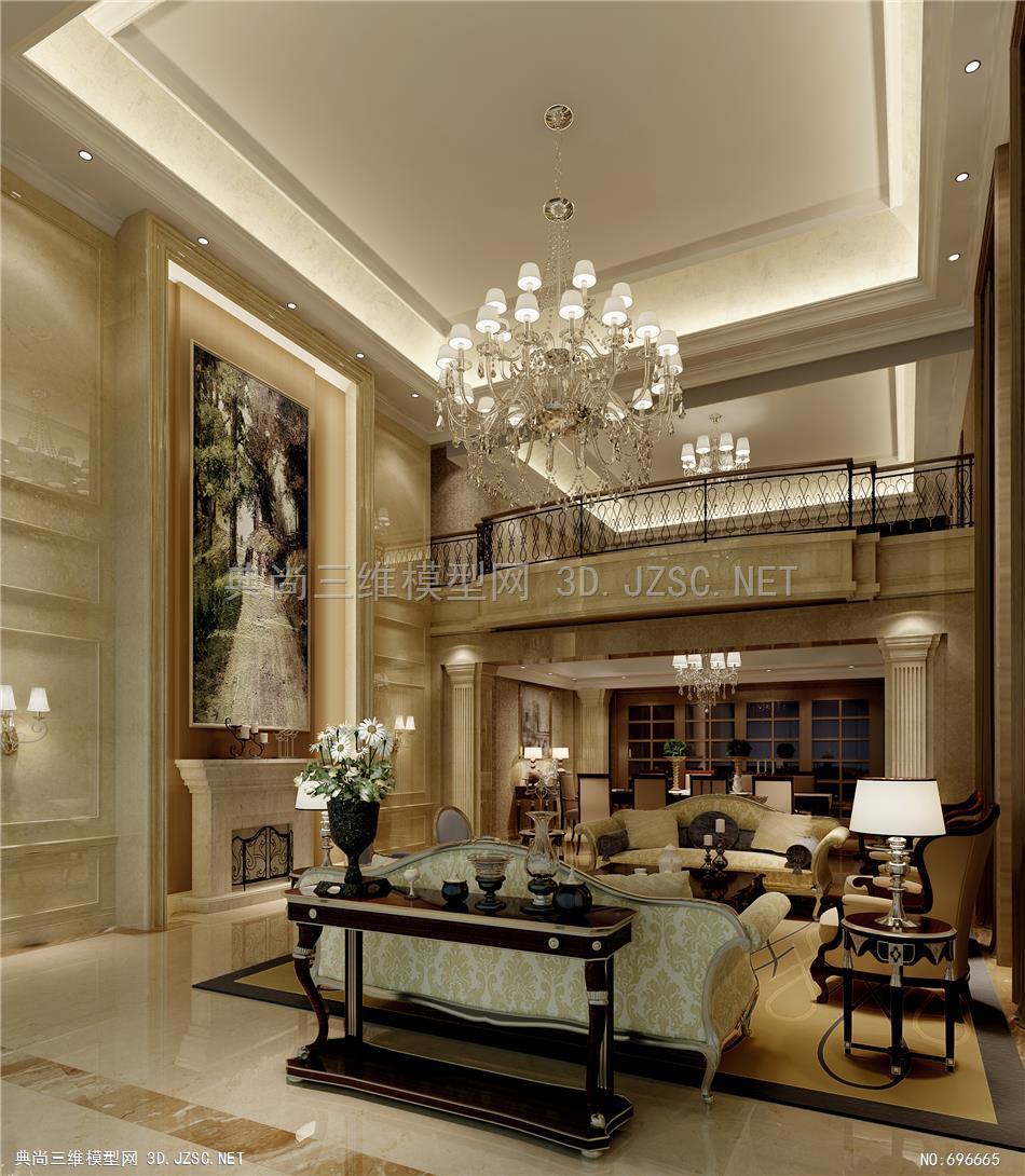 高清欧式客厅模型-晶轩设计274