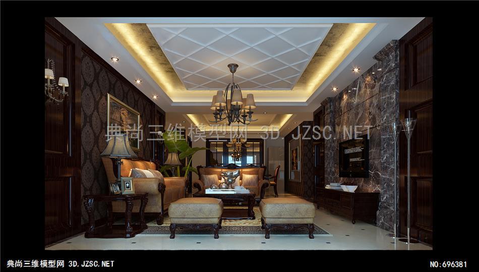 高清欧式客厅模型-晶轩设计125