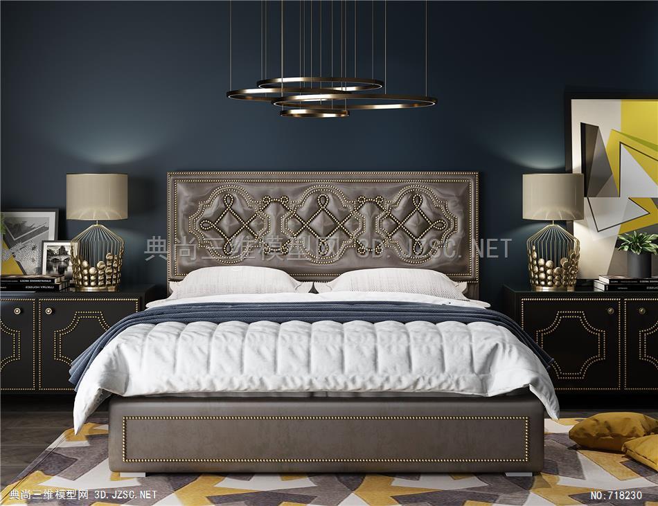 床 卧室 沙发家具模型软装搭配模型43