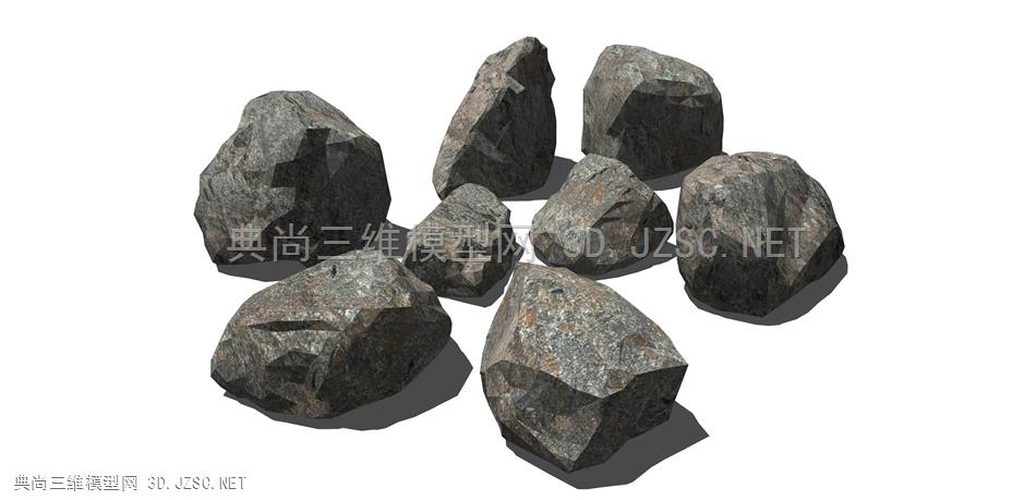 独石  (7)  景观石头组合 现代风格石头 公园石头 石头 景观假山石头 枯山水 公园假山