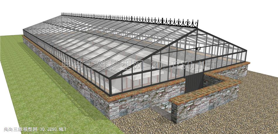 温室 (41)  玻璃棚 阳光房 种植棚 菜园 种植园 蔬菜棚 玻璃房 钢结构玻璃房 建筑 花园房