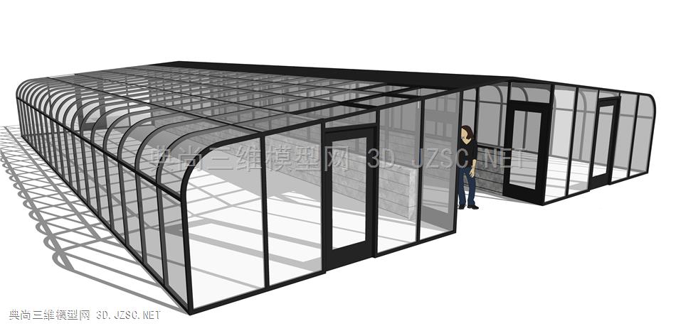 温室 (66)  玻璃棚 阳光房 种植棚 菜园 种植园 蔬菜棚 玻璃房 钢结构玻璃房 建筑 花园房