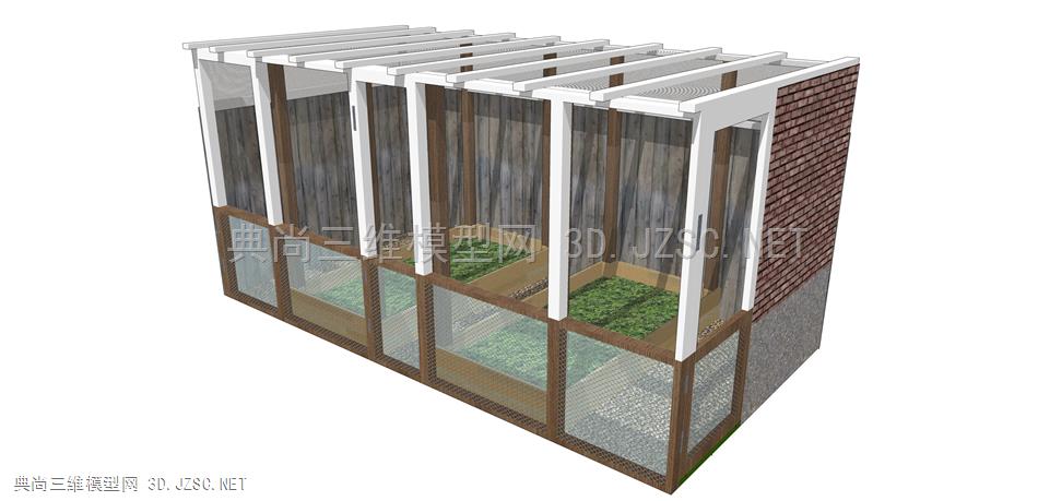温室 (15)  玻璃棚 阳光房 种植棚 菜园 种植园 蔬菜棚 玻璃房 钢结构玻璃房