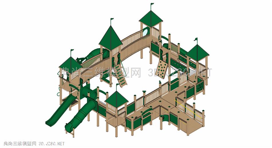 儿童室外活动器材滑梯爬架城堡 (11)