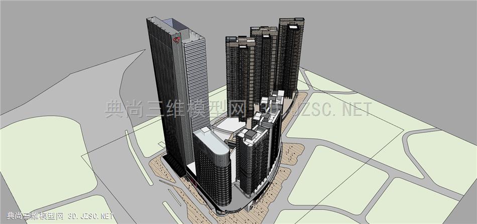 超高层商业综合体 城市商业综合体 高层住宅社区