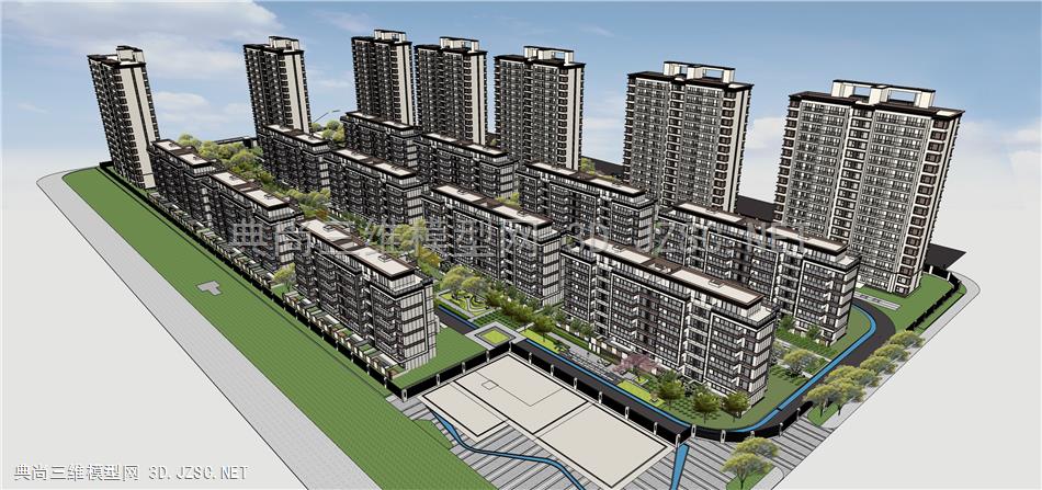 74新中式住宅小区 高层住宅