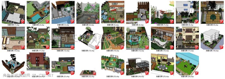 26个别墅花园模型