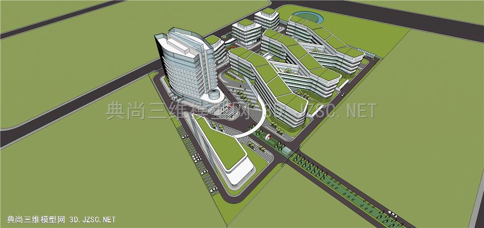 04高新技术产业园区 办公园区 多层办公楼