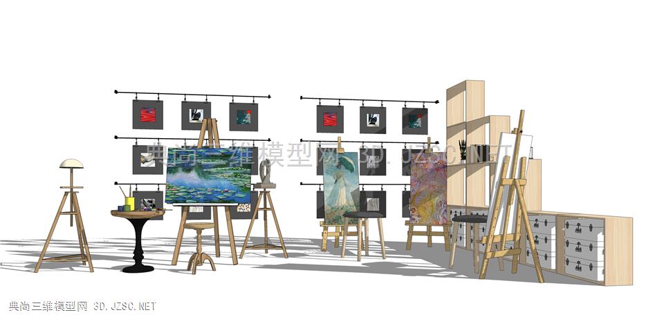美术器材 (20  画架 画室 画板 画  画具  支架 展示架 绿植 颜料 画笔 油画 笔 挂画 柜子