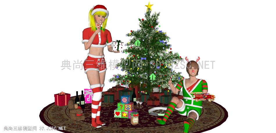 少女生活 (52 妙龄少女 女高中生 女青年 女学生 欧美人 女人 圣诞树 圣诞节礼物 圣诞装扮
