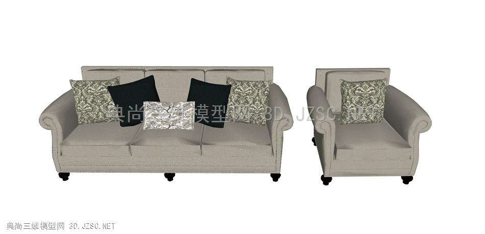 590美国 bernhardt，家具，沙发，现代休闲沙发，多人沙发，单人沙发