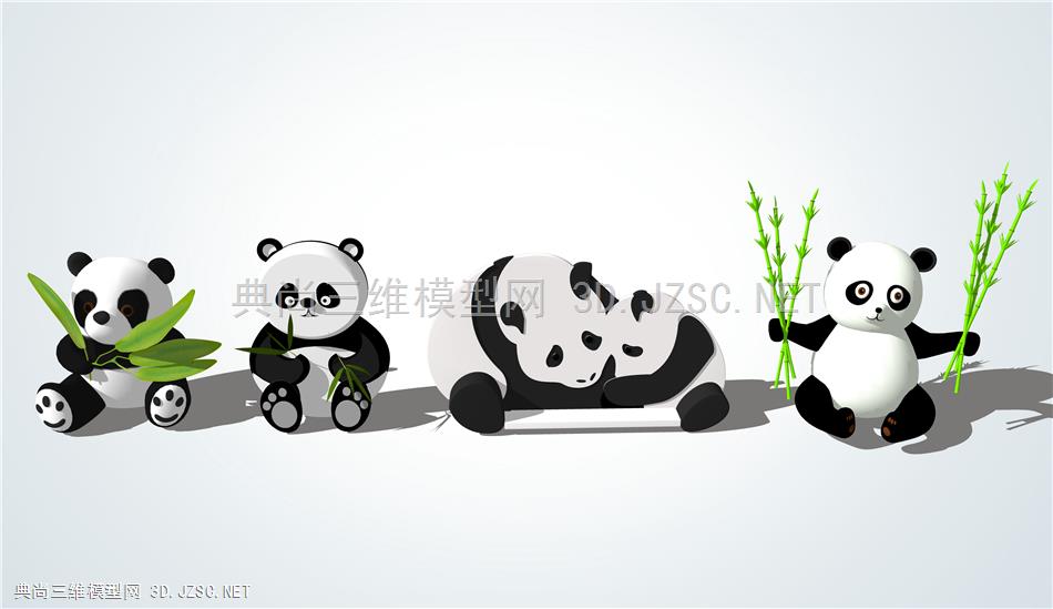 熊猫雕塑装置