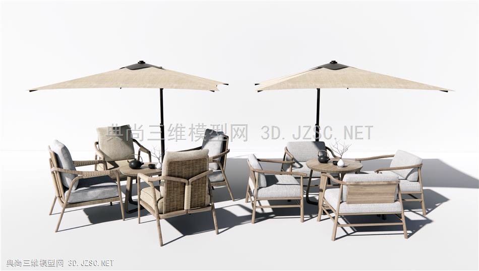 新中式户外休闲桌椅 户外单人沙发 户外休闲椅茶几茶具组合 原创