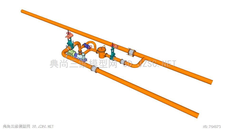工业风工厂管道 输送管 管道零件 (28)