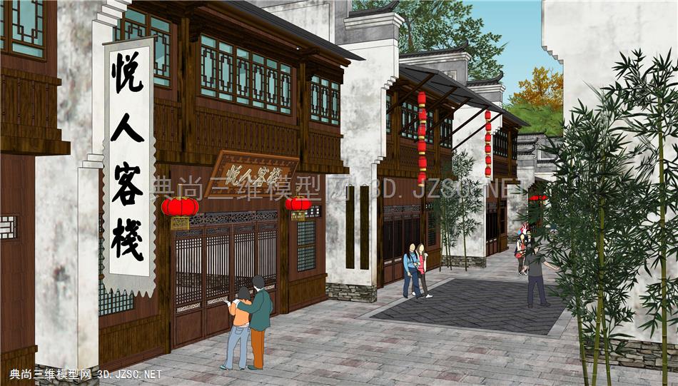 中式商业街商铺建筑