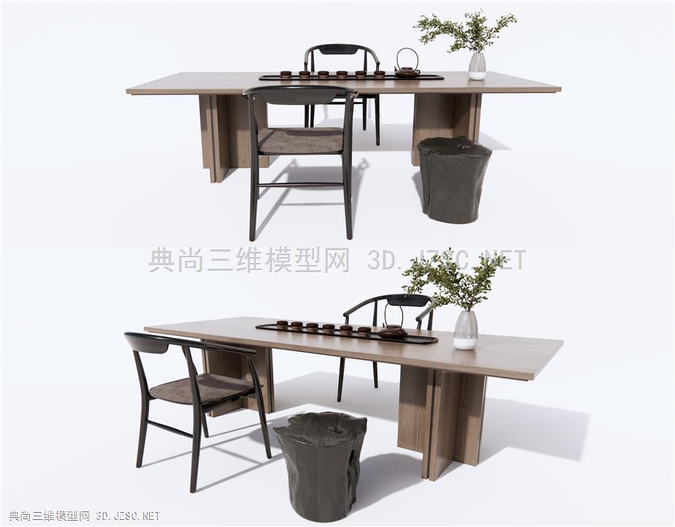 新中式茶桌椅 茶台 休闲椅 原创