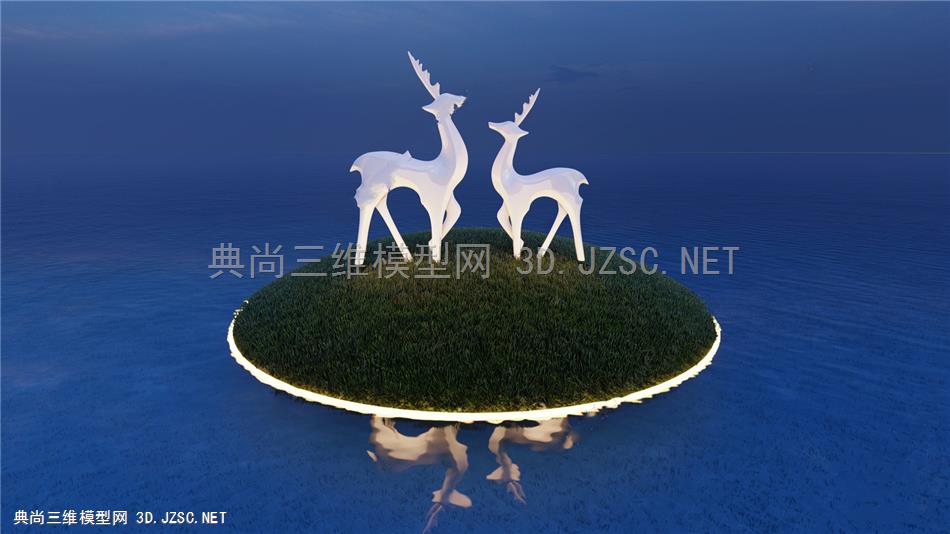 动物雕塑 老虎 小鹿 骆驼 大象 (9)