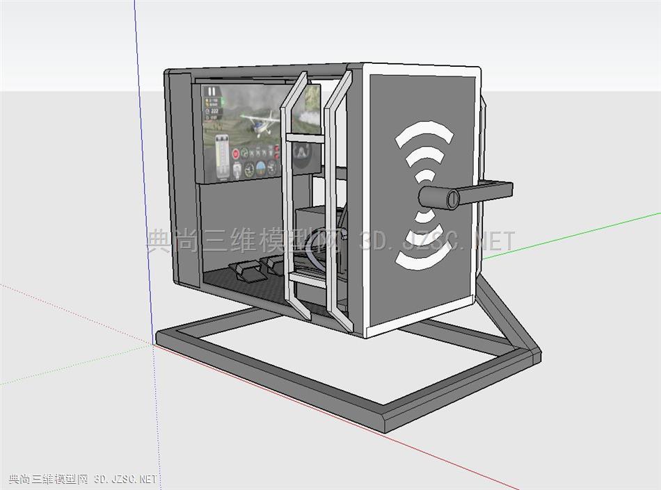 原创自制VR虚拟现实体验设备——暗黑自由舰su模型  vr体验馆航空馆专用
