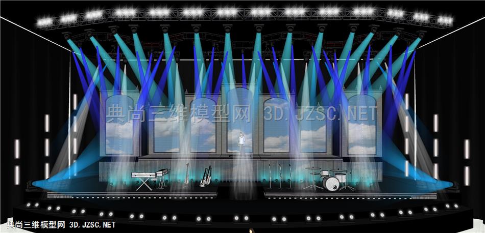 舞台 (7  露天舞台 音乐节 演唱会 乐队 桁架灯光舞台 桁架舞台 灯光舞台 