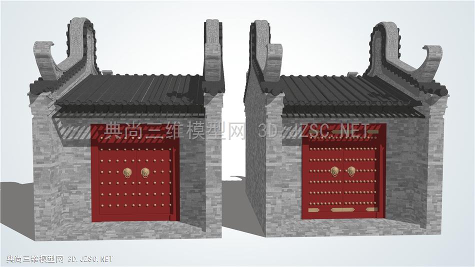 中式古典入户大门