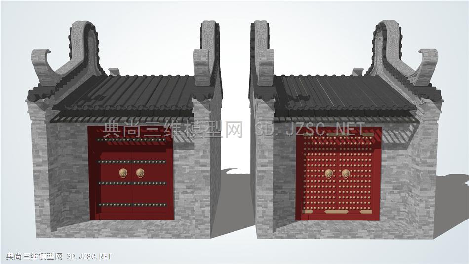 中式古典入户大门
