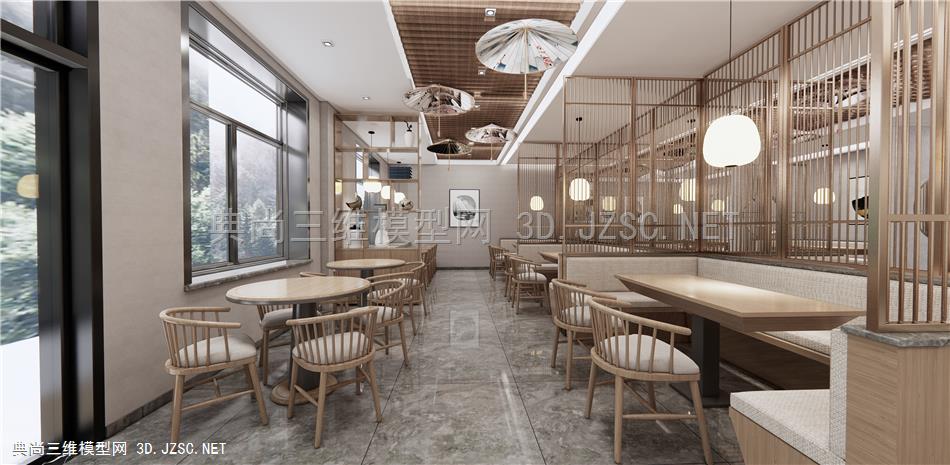 新中式中餐厅 餐饮空间 快餐店 餐桌椅