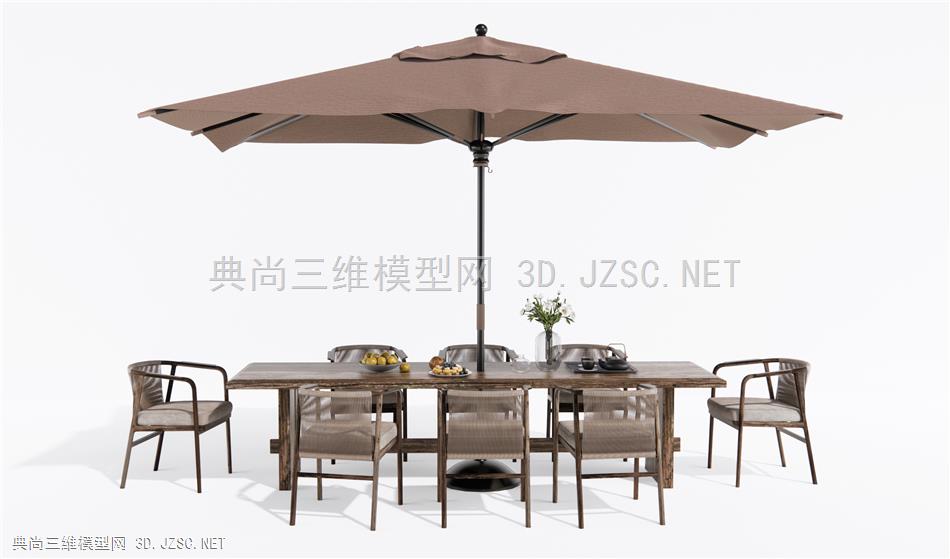 新中式户外餐桌椅 休闲桌椅 藤编休闲椅 户外椅 餐椅