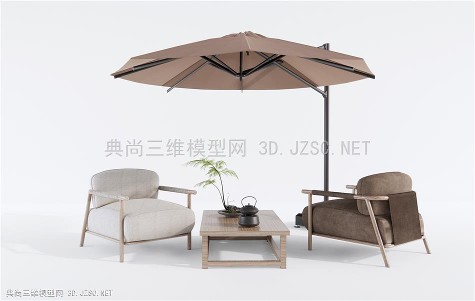 新中式户外椅 休闲椅 庭院桌椅 太阳伞桌椅