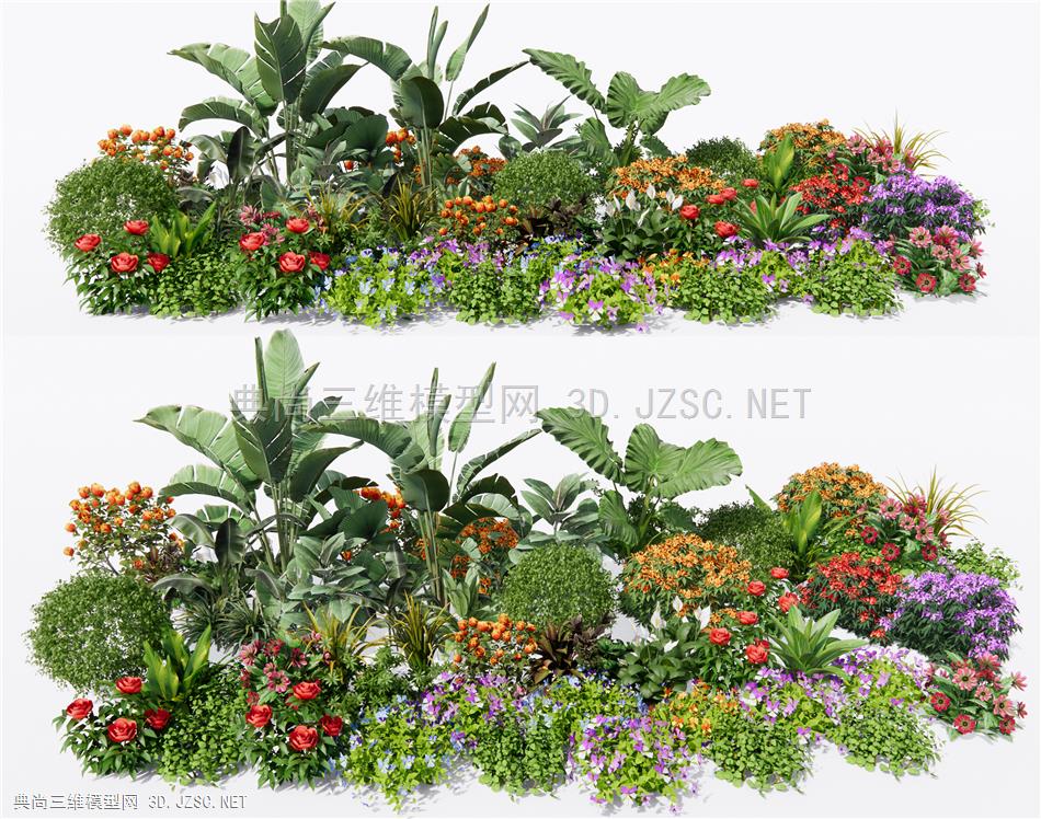 现代植物组合 花境 植物堆 花草1